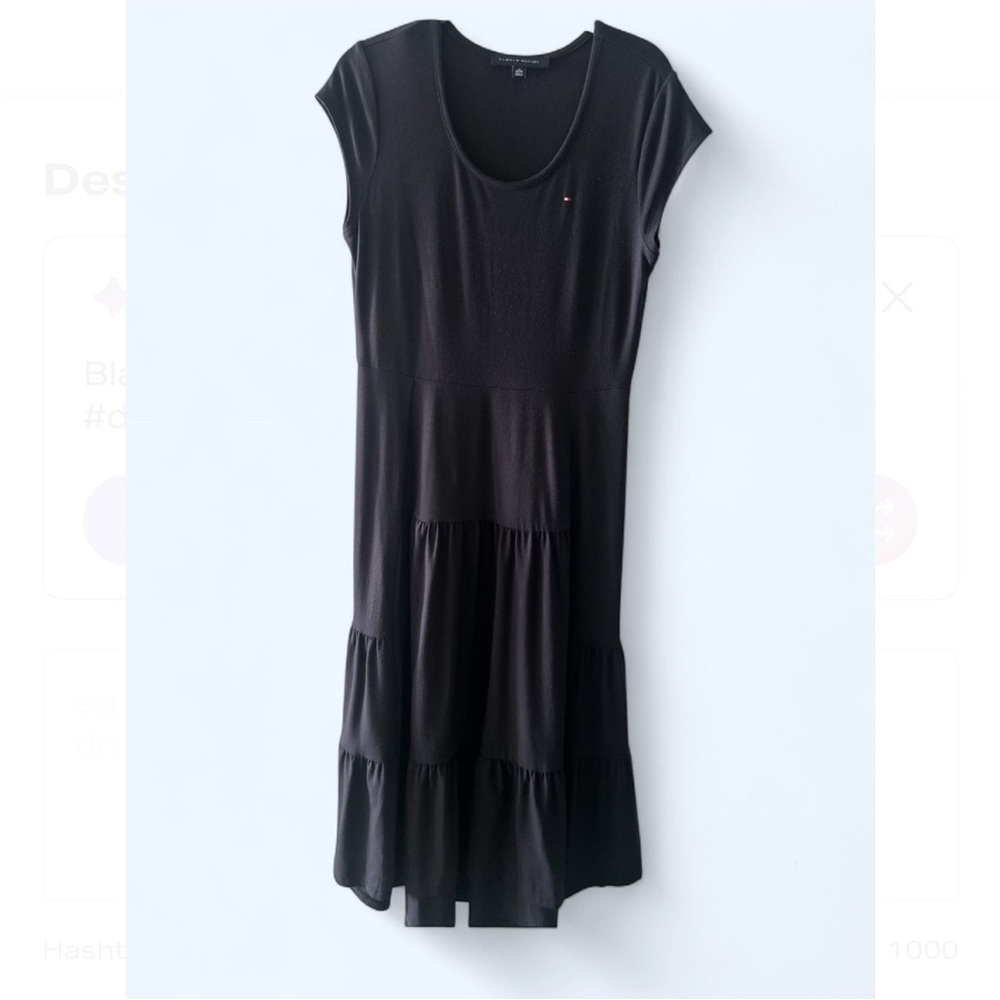 Tommy Hilfiger Black Cap Sleeve Dress